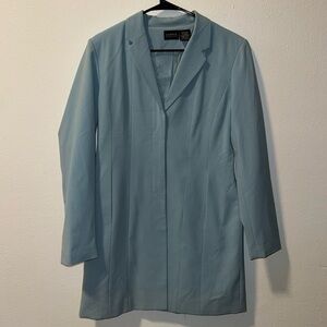 George Stretch Long Blue Blazer